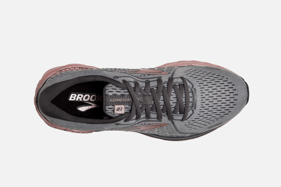 Brooks Israel Adrenaline GTS 21 Road Running Shoes Womens - Dark Grey/Pink - CEI-083962